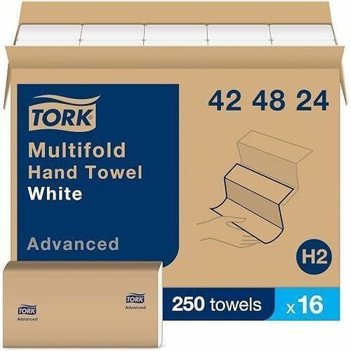 TORK Advanced Multifold Paper Towel, White, 250 Sheets/Pack, 16 Packs/Carton