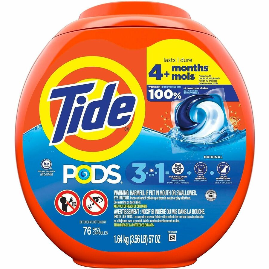 Tide Pods Laundry Detergent, 4/Case, Various