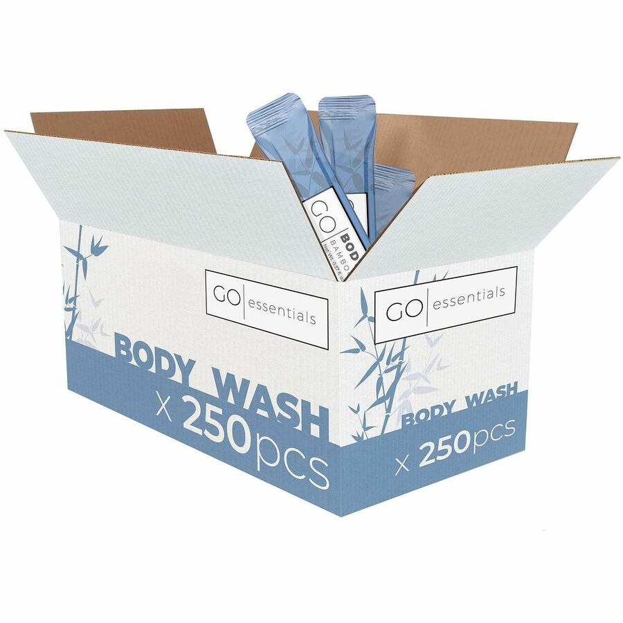 Go Essentials Travel-Size Body Wash Packets, 250/Case