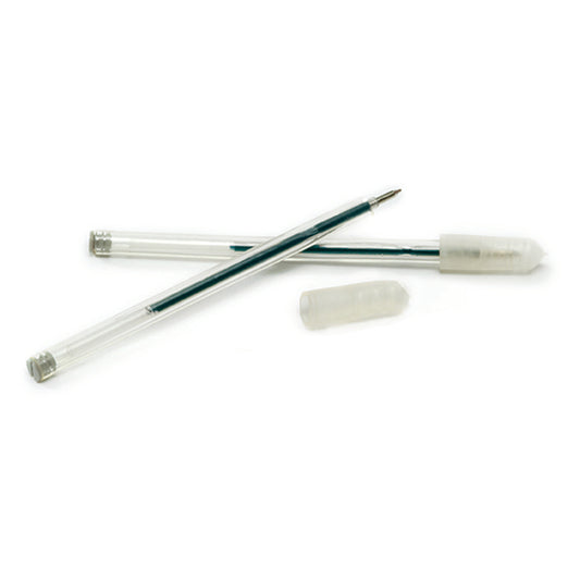 4" Clear Flexible Pen with Cap, Black Ink, 1440/cs