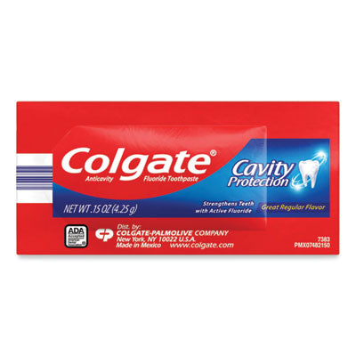 Colgate Fluoride Toothpaste, 0.15 oz Sachet, 1000/cs