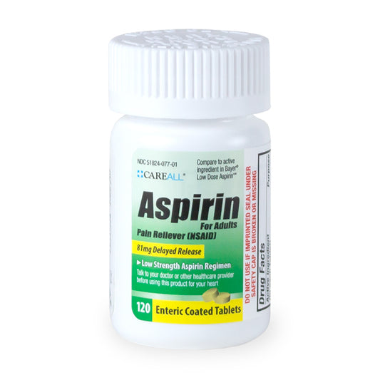 CareALL® Adult Low Dose 81 mg Aspirin, 24/cs