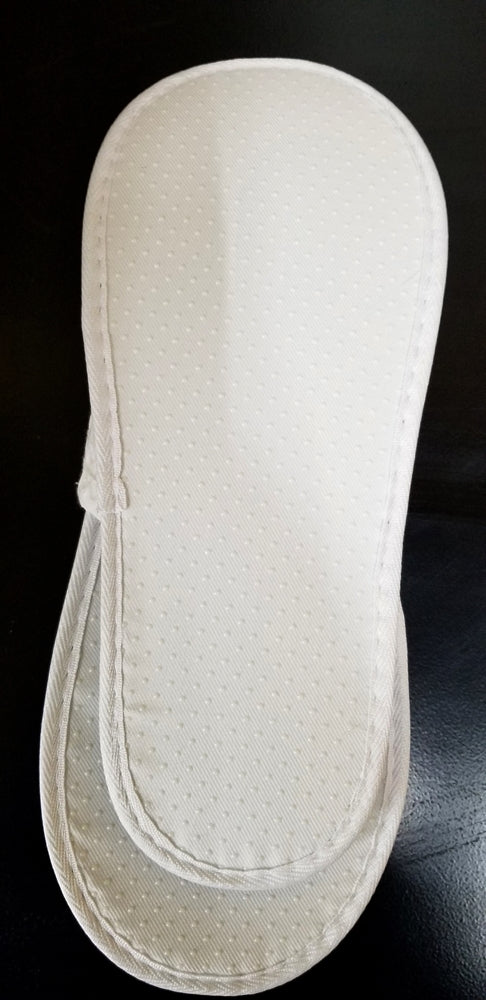 Closed Toe Chamois Slippers, White, 100 pair/cs