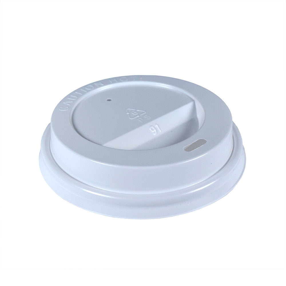 Coffee Cup Lid, White, 10 & 12oz, 1000/cs