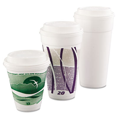 Coffee Dome Sipper Lids, Fits 12 oz to 24 oz Cups, White, 1,000/Carton