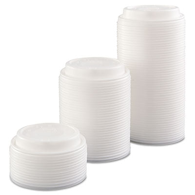 Coffee Dome Sipper Lids, Fits 12 oz to 24 oz Cups, White, 1,000/Carton