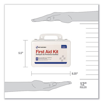 First Aid Kit, 25 People, 113 Pieces, Plastic Case