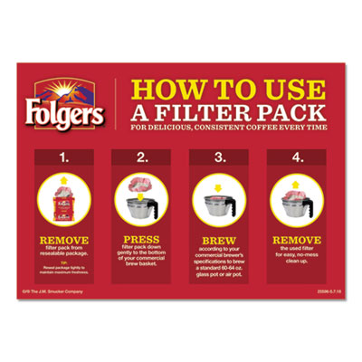 Folgers Regular Coffee Filter Packs, Classic Roast, .9oz, 40/Carton