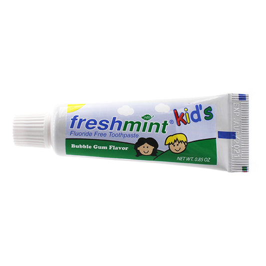 Freshmint Kid's Fluoride Free Toothpaste, 0.85 oz tube, 144/cs