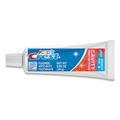 Kids' Sparkle Fluoride Toothpaste, Bubblegum Flavor, 0.85 oz Tube, 72/Carton