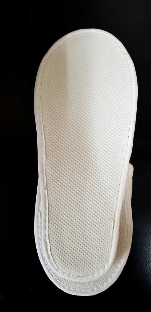 Terry Open Toe Slipper, White, 100 pair/cs