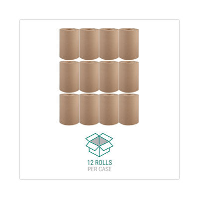 Windsoft Hardwound Roll Towels, Natural, 12 Rolls/Carton