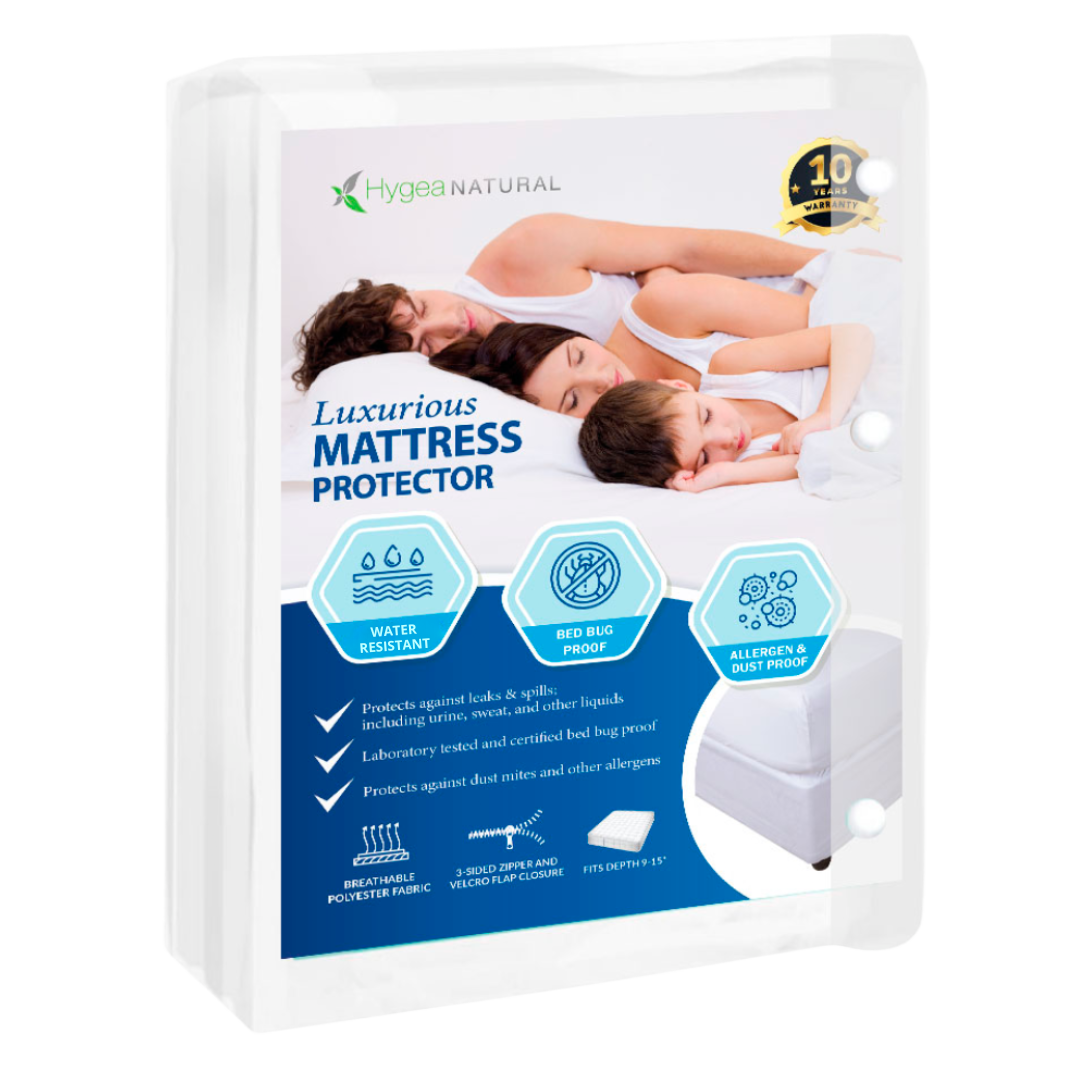 Hygea Stretchable Allergen Bed Bug Proof Mattress Cover, Various
