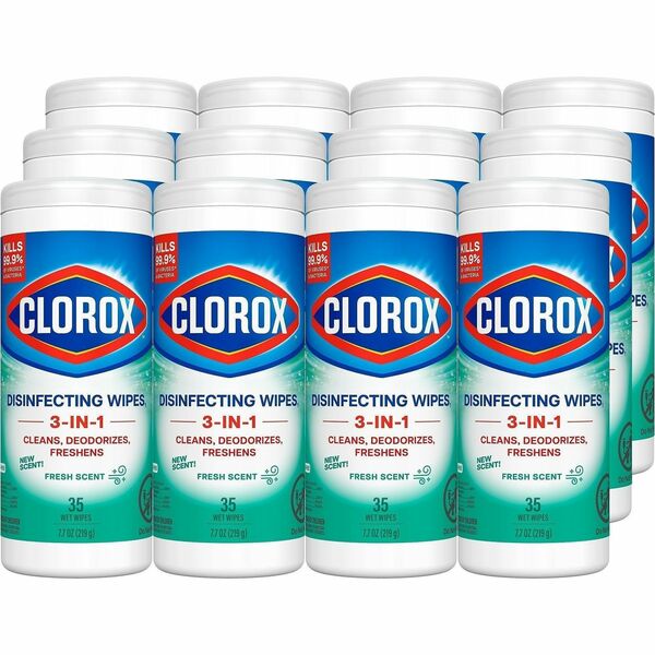Clorox Disinfecting Wipes, 35/Tub, 12/Carton