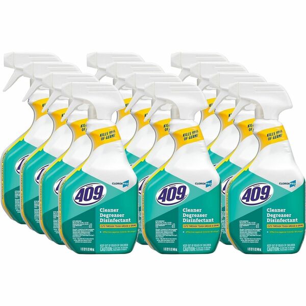 409 Commercial Cleaner Degreaser Disinfectant, 32 oz Spray, 12/Carton