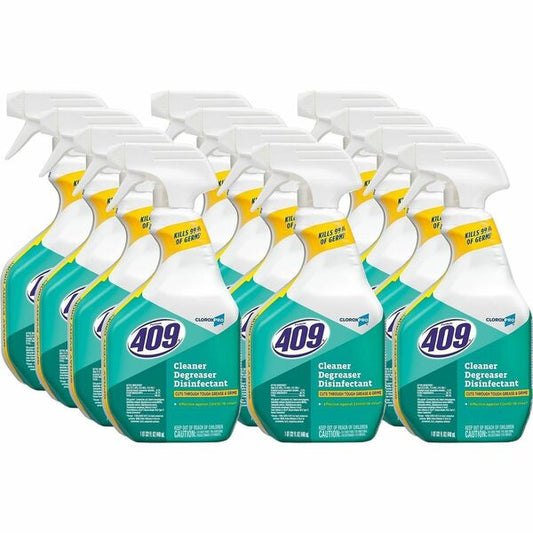 409 Commercial Cleaner Degreaser Disinfectant, 32 oz Spray, 12/Carton