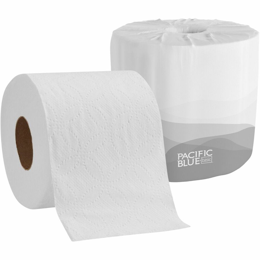 Pacific Blue 2-Ply Toilet Paper, 550 Sheets/Roll, 80 Rolls/Carton