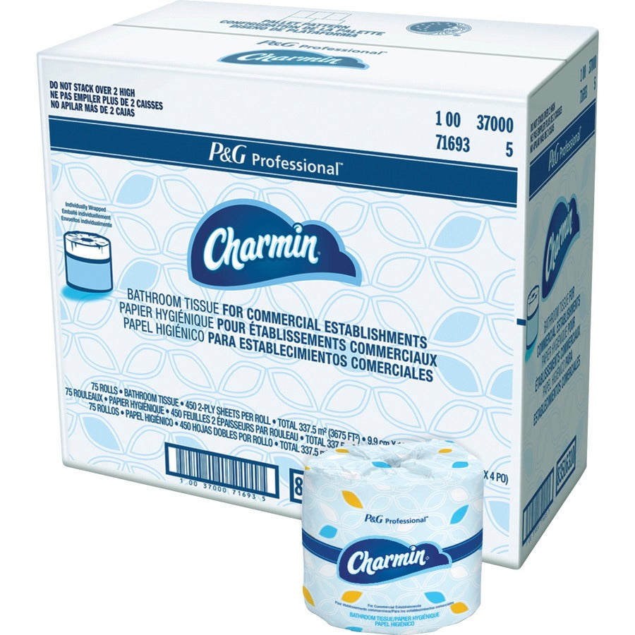 Charmin Professional Toilet Tissue, 450 Sheets/Roll, 75/Carton