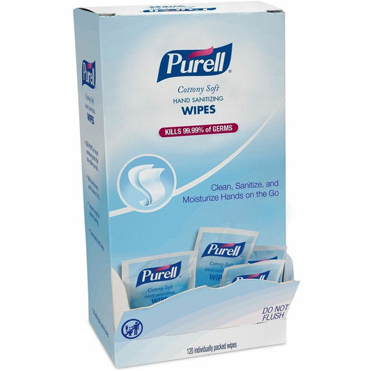 Purell Hand Sanitizer Wipes, 120/Box, 12 Boxes/Carton