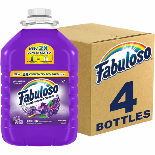 Fabuloso All-Purpose Cleaner, Lavender Scent, 1 gal Bottle, 4/Carton