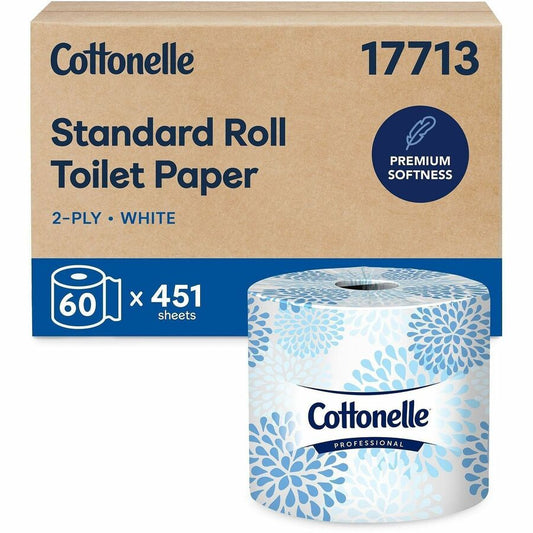 Cottonelle Standard Roll Toilet Tissue, 451 Sheets/Roll, 60 Rolls/Case