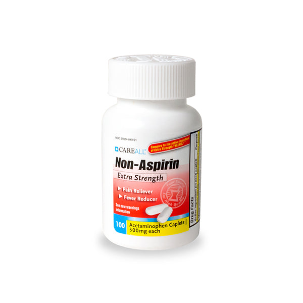 500 mg Acetaminophen Caplets, 100 ct, 24/cs