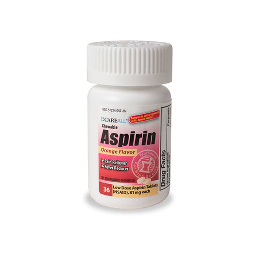 Orange Chewable Aspirin, 81mg, 36 ct, 24/cs