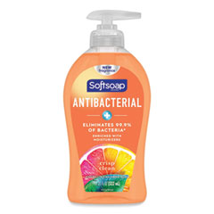 Softsoap Antibacterial Hand Soap, Crisp Clean, 11.25oz Pump Bottle, 6/cs