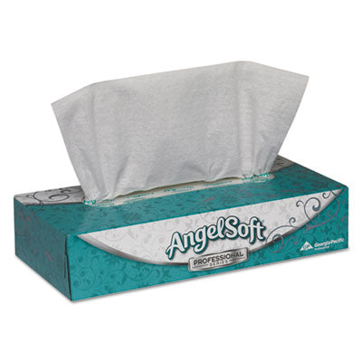 Angel Soft Premium Facial Tissue, 2-Ply, White, Flat Box, 100 Sheets/Box, 30 Boxes