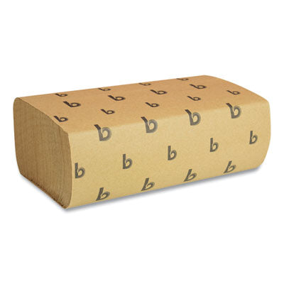 Boardwalk Multifold Paper Towels, 1-Ply, Natural, 250/Pack, 16 Packs/Carton