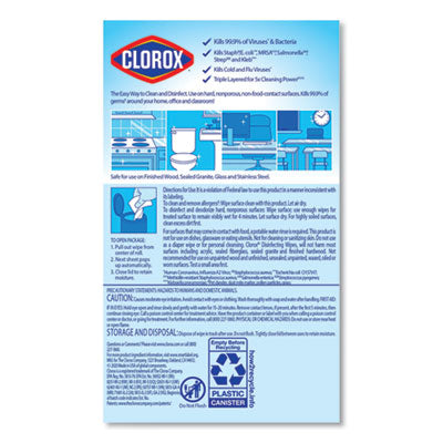 Clorox Disinfecting Wipes, Fresh Scent, 35 count, 12/cs