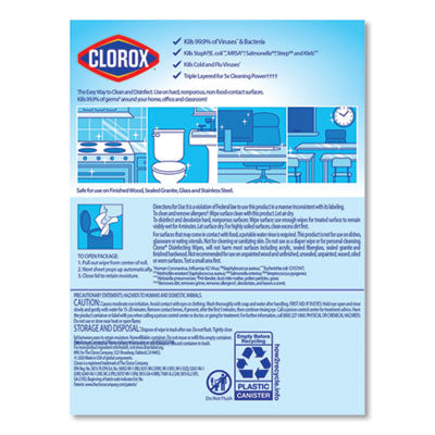 Clorox Disinfecting Wipes, Lemon Scent, 35 count, 12/cs