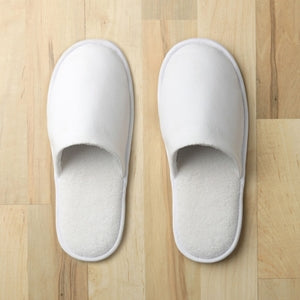 Closed Toe Chamois Slippers, White, 100 pair/cs