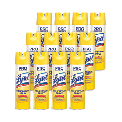 Lysol Disinfectant Spray, Original Scent, 19 oz Aerosol Spray, 12/Carton