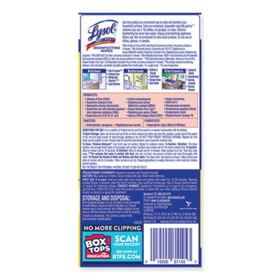 Lysol Sanitizing Wipes, 35 count, 12/cs