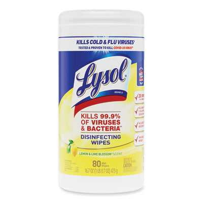 Lysol Sanitizing Wipes, Citrus Scent, 80 count, 6/cs