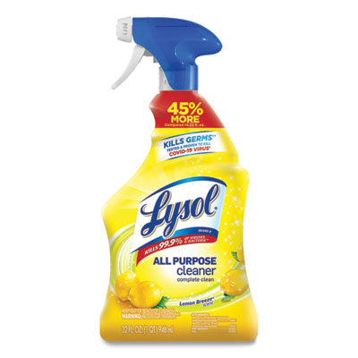 Ready-to-Use All-Purpose Cleaner, Lemon Breeze, 32 oz Spray Bottle, 12/Carton