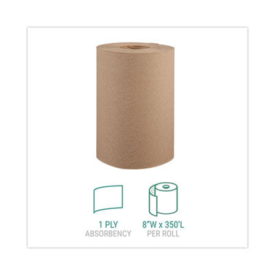 Windsoft Hardwound Roll Towels, Natural, 12 Rolls/Carton