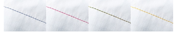 TM T200 - White with Colored Thread Hem