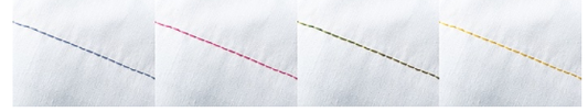 TM T200 - White with Colored Thread Hem