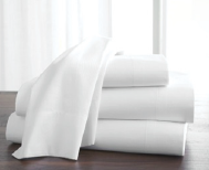T250 White Portofino Sheet Collection, Colored Hem