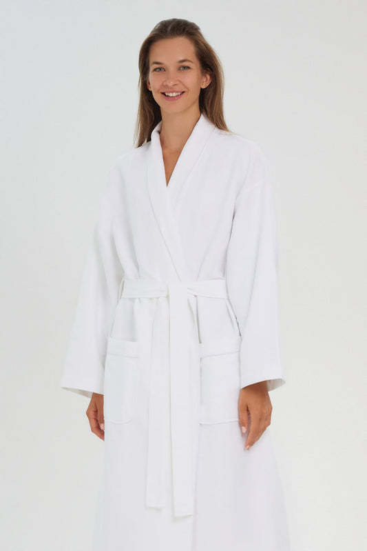 Plush Lined Chamois Shawl Robe, 10/cs