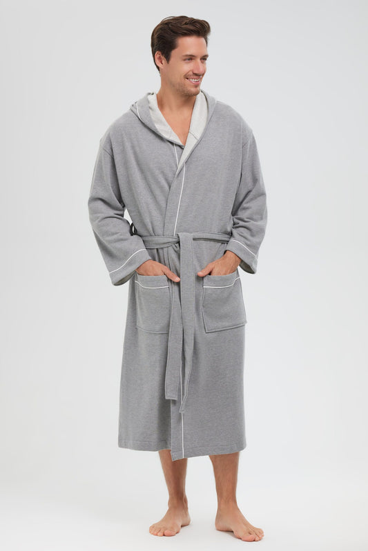 Hooded Gray Sweatshirt Robes