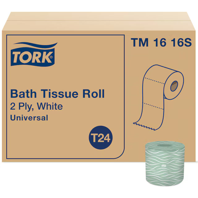 TORK Toilet Paper, 2 Ply, 500 Sheets/Roll, 96 Rolls/Carton